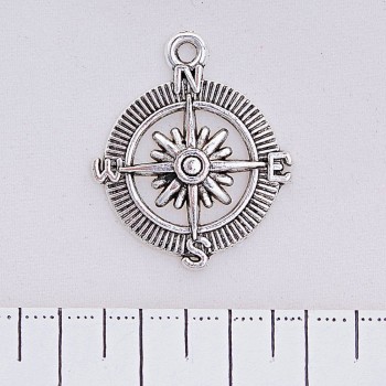 Zawieszka do biżuterii «Róża Wiatrów» 25×30 mm, opakowanie 20 g, ± 7 szt.