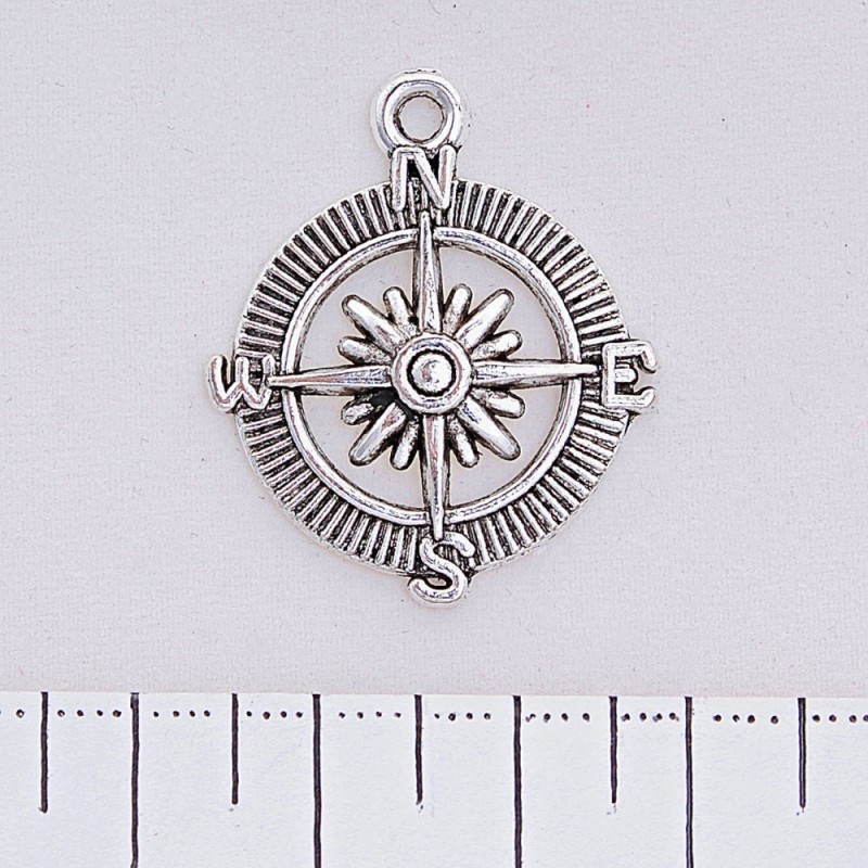 Zawieszka do biżuterii «Róża Wiatrów» 25×30 mm, opakowanie 20 g, ± 7 szt.