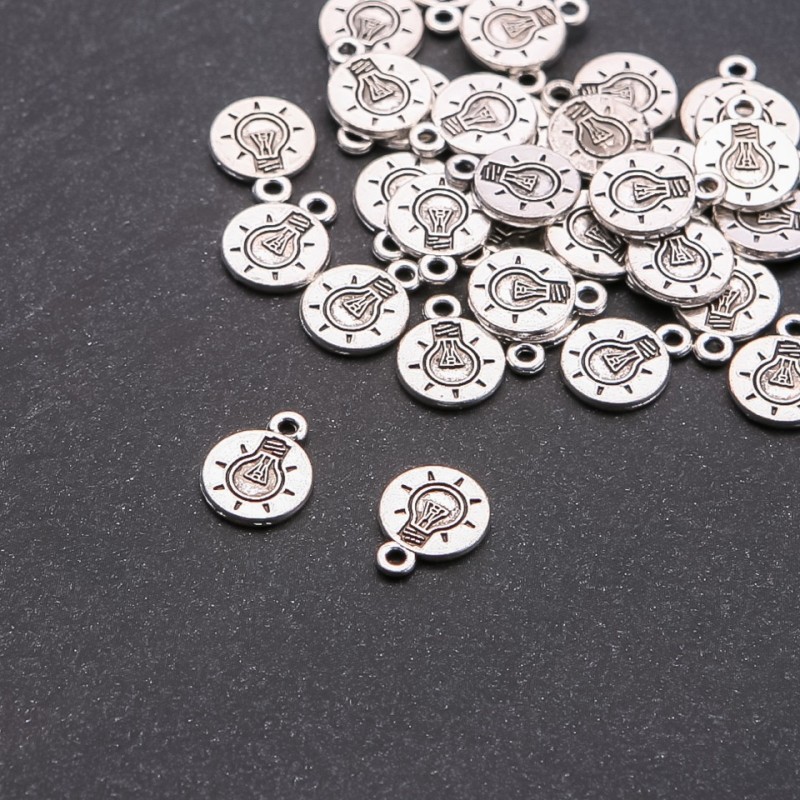 Zawieszka biżuteryjna 'Lampa', średnica otworu 1,5 mm, długość 10×12 mm, opakowanie 20 g ± 33 szt.