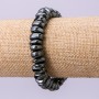Bransoletka z naturalnego hematitu fasetowanego, średnica 10×6 mm, długość 18 cm na elastycznej gumce