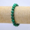 Bransoletka z naturalnego malachitu (prasowany), średnica 8 mm, długość 18 cm na gumce