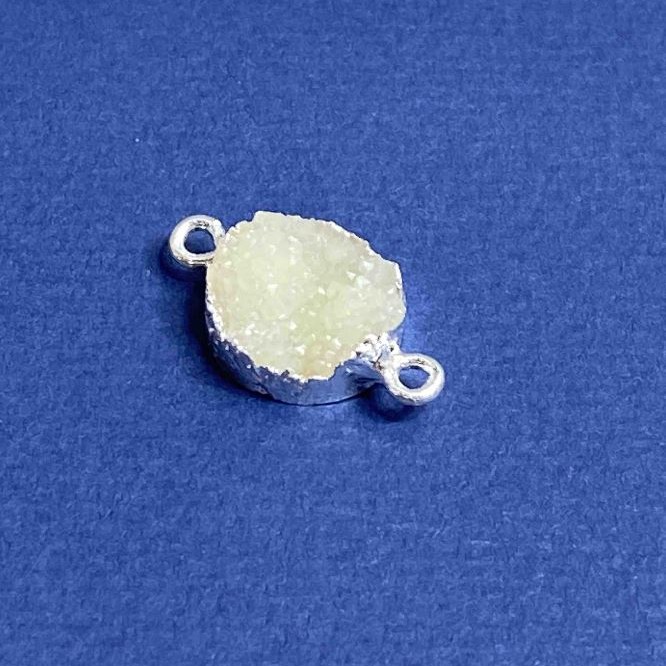 Konektor „Druza” akryl „srebro”, średnica 14 mm, długość 3 mm