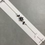 Bransoletka Czarny Kwiat z białymi kryształami, średnica 19 mm, długość 16–19 cm+