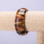 Bransoletka z naturalnego kamienia – tygrysie oko – ogniwo 25×11 mm na elastycznej gumce