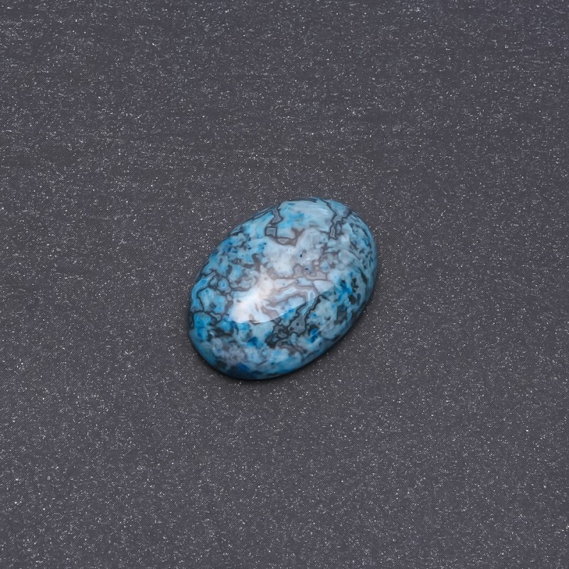Kaboszon z jasperu błękitnego (syntetyczny) 25×18 mm