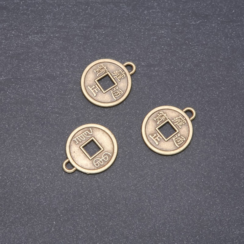 Zawieszka – chińska moneta 20 mm, opakowanie 20 g, +/- 12 szt.