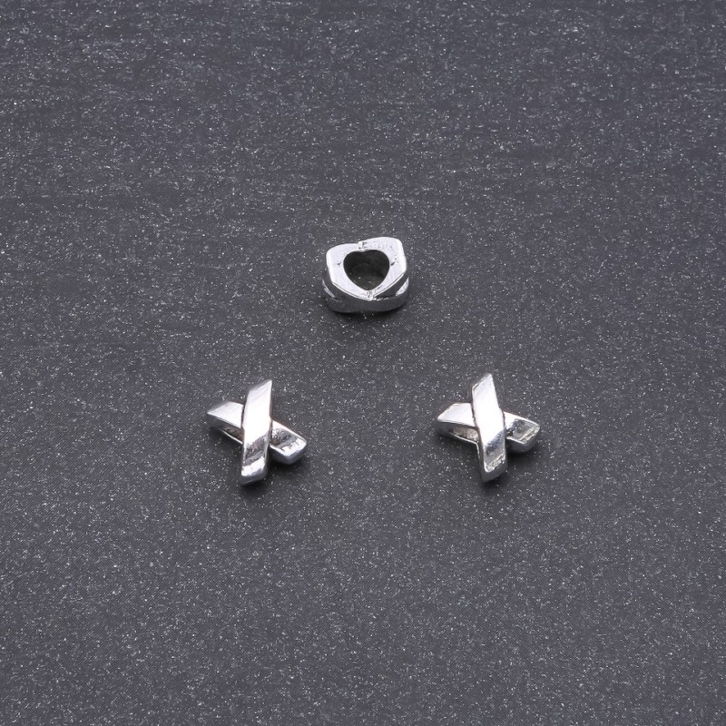 Wstawka koralikowa „Iks” 9×8 mm, opakowanie 20 g, ±16 szt.
