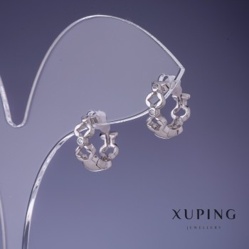 Kolczyki Xuping rhodiowane 4,5×12 mm