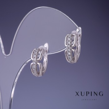 Kolczyki Xuping 6x14 mm rodowane