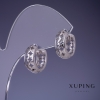 Kolczyki Xuping rhodiowane 15×6 mm