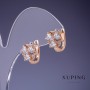 Kolczyki Xuping «Trójlistnik» 14×10 mm «pozłacane 18K»