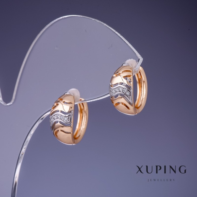 Kolczyki Xuping 7x14 mm pozłacane 18K