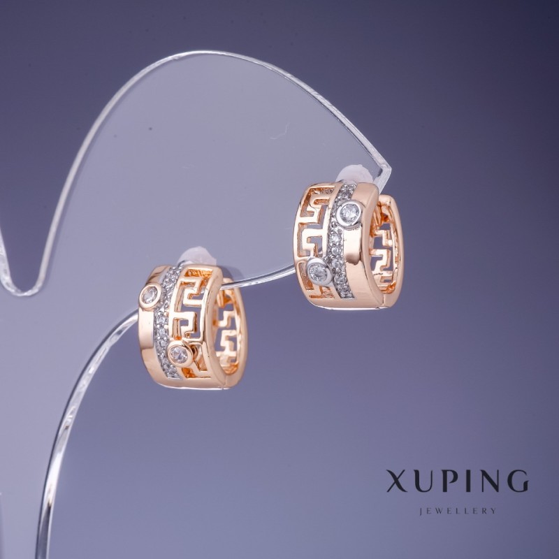 Kolczyki Xuping 7×13 mm pozłacane 18K