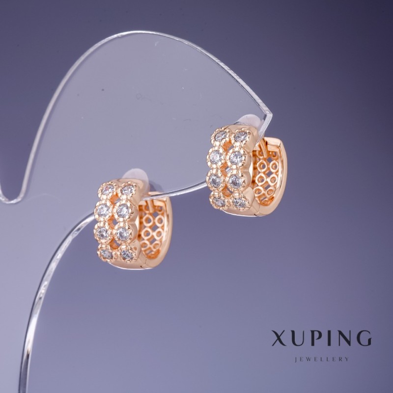 Kolczyki Xuping 6×12 mm 'pozłota 18K'