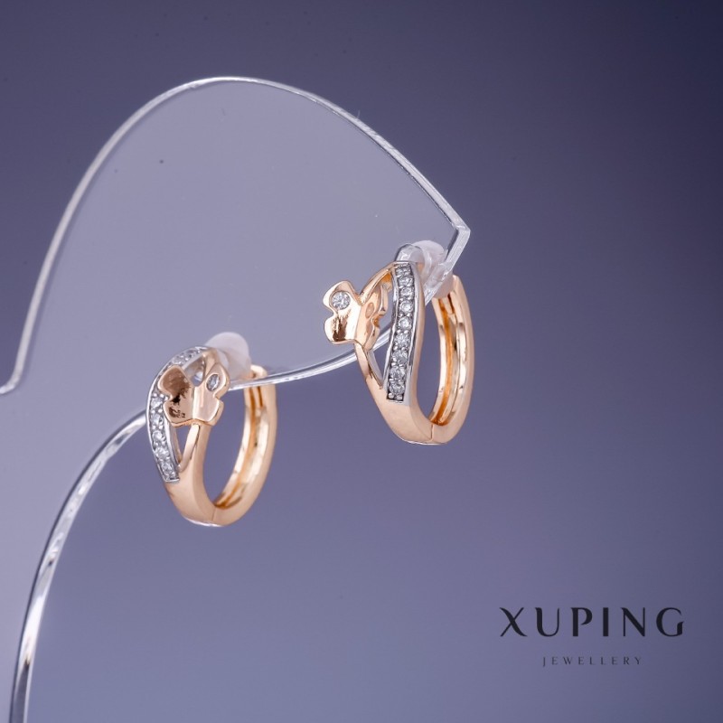 Kolczyki Xuping Motyl 14×7 mm «pozłocenie 18K»