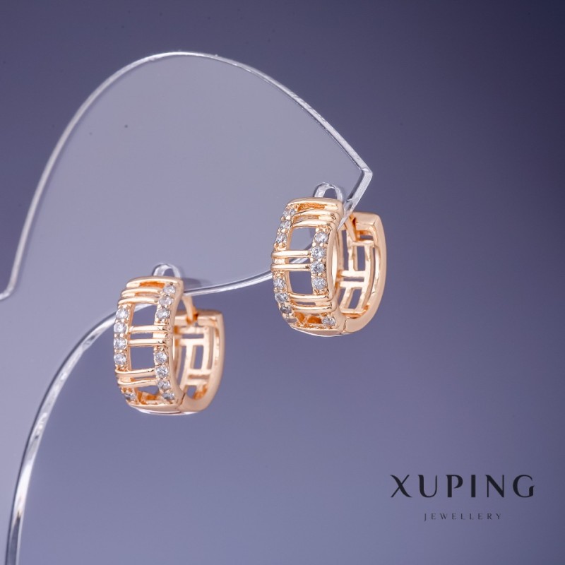 Kolczyki Xuping 6×14 mm pozłacane 18K