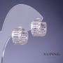 Kolczyki Xuping rhodiowane 14×9 mm