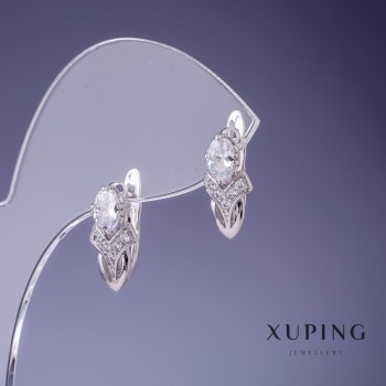 Kolczyki Xuping Tulipan 15×8 mm rodowane
