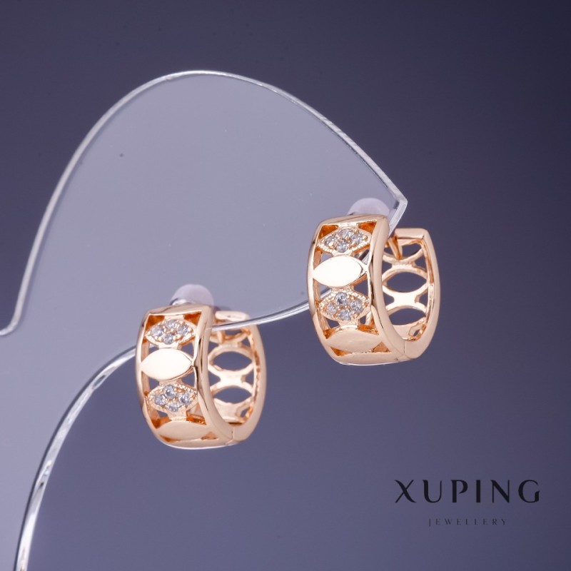 Kolczyki Xuping 14×7 mm „pozłacane 18K”