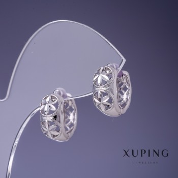 Kolczyki Xuping 8×14 mm rhodiowane