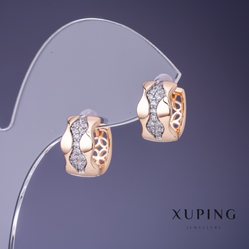 Kolczyki Xuping 13×8 mm «pozłacane 18K»