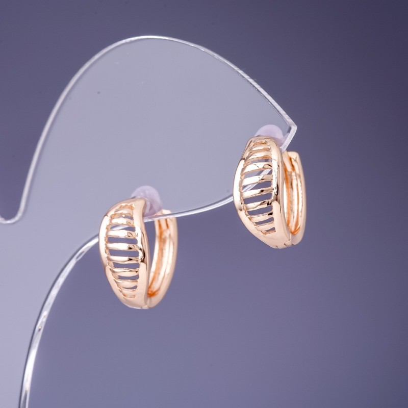 Kolczyki Xuping 6×13 mm «pozłocenie 18K»