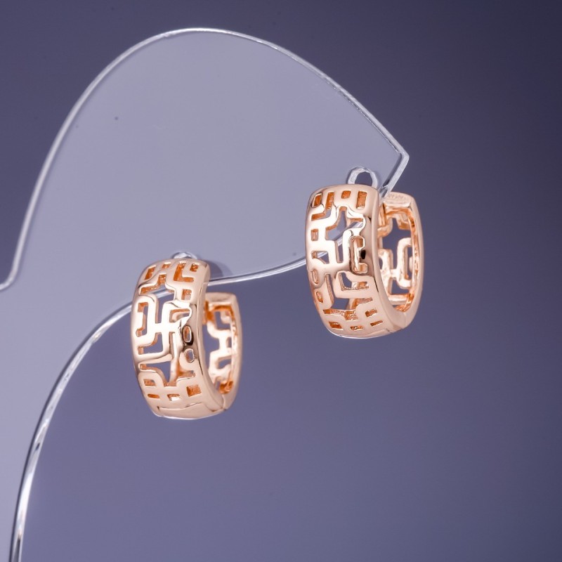 Kolczyki Xuping 15×7 mm pozłota 18K