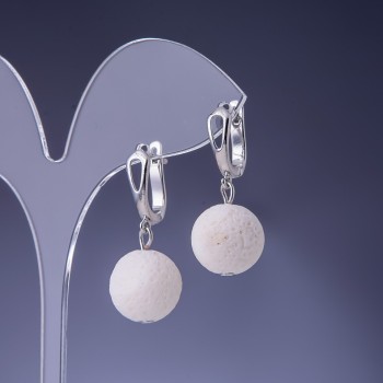 Kolczyki z białego koralu porowatego Eleganckie