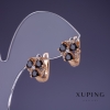 Kolczyki Xuping 12×10 mm «pozłacane 18K»