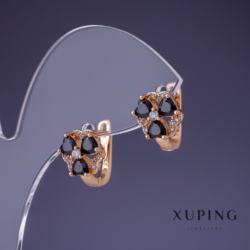 Kolczyki Xuping 12×10 mm «pozłacane 18K»