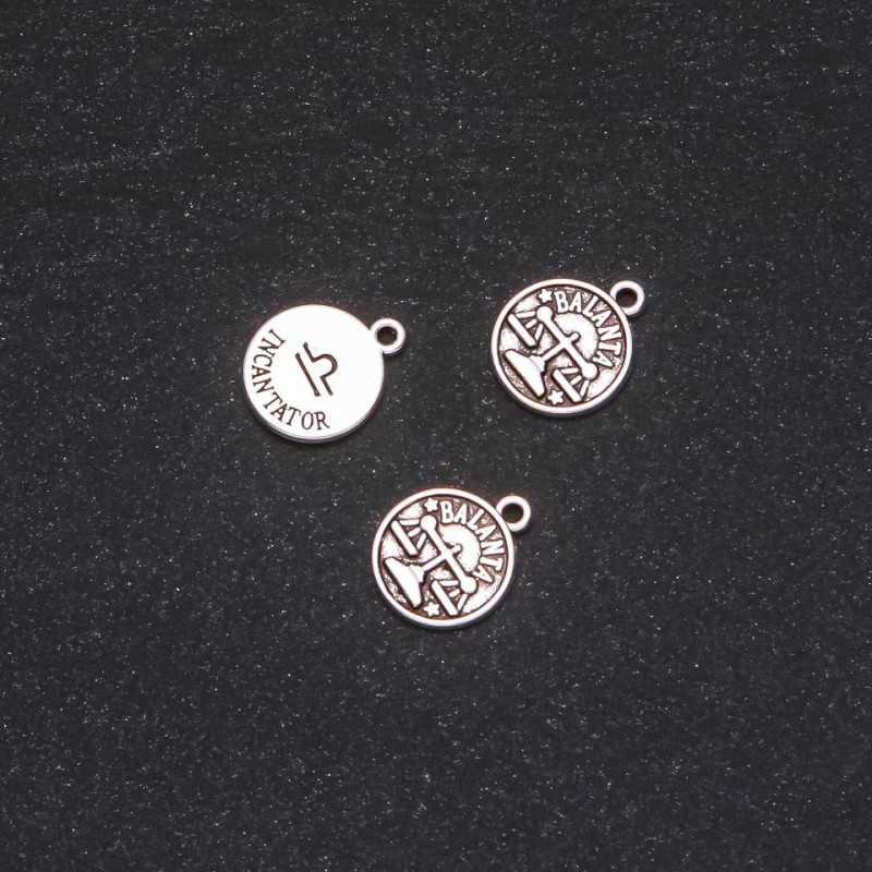 Zawieszka biżuteryjna Zodiak Waga, średnica 12 mm, opakowanie 20 g ± 19 szt.