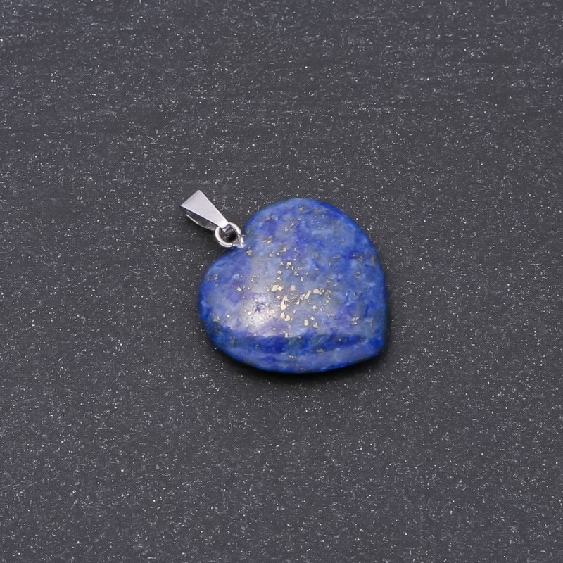 Wisiorek Serce z naturalnym lazurytem 19×19×26 mm