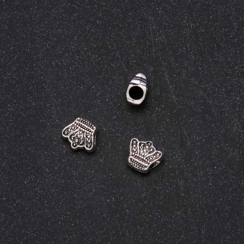 Koralik Pandora «Korona» 10×12 mm, średnica otworu 4 mm, opakowanie 11 szt. +