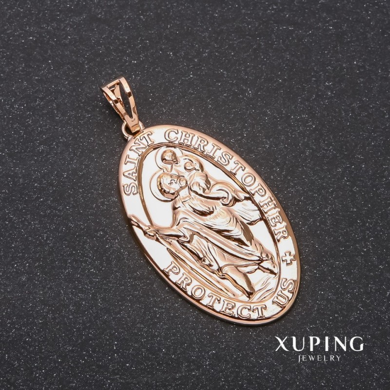 Wisiorek Xuping Święty Krzysztof 22×38×45 mm pozłocenie 18k
