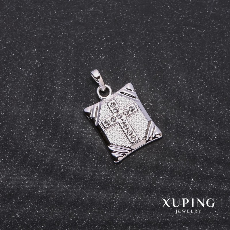 Wisiorek Xuping Krzyż 13x15x23 mm rodowany