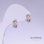Kolczyki Xuping, długość 12 mm, grubość 4 mm, rhodiowane