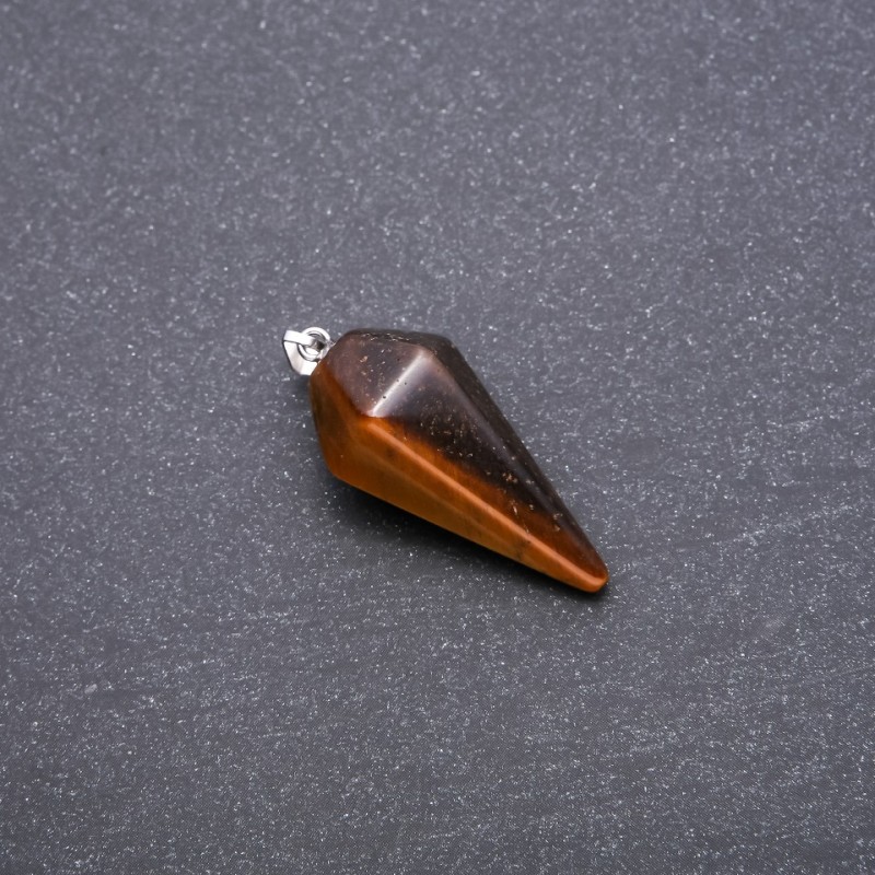 Wisiorek „Wahadło” z tygrysiego oka 40×30×13 mm