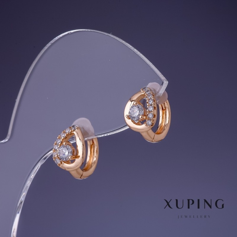 Kolczyki Xuping 12×7 mm 'pozłacane 18K'