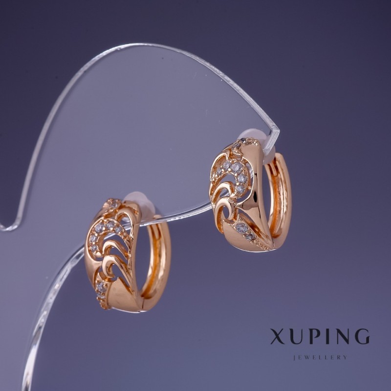 Kolczyki Xuping 14×8 mm pozłacane 18K