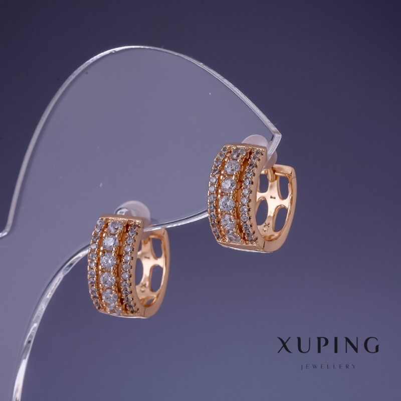 Kolczyki Xuping 16×14 mm pozłacane 18K