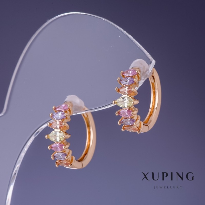 Kolczyki Xuping 15×5 mm pozłacane 18K