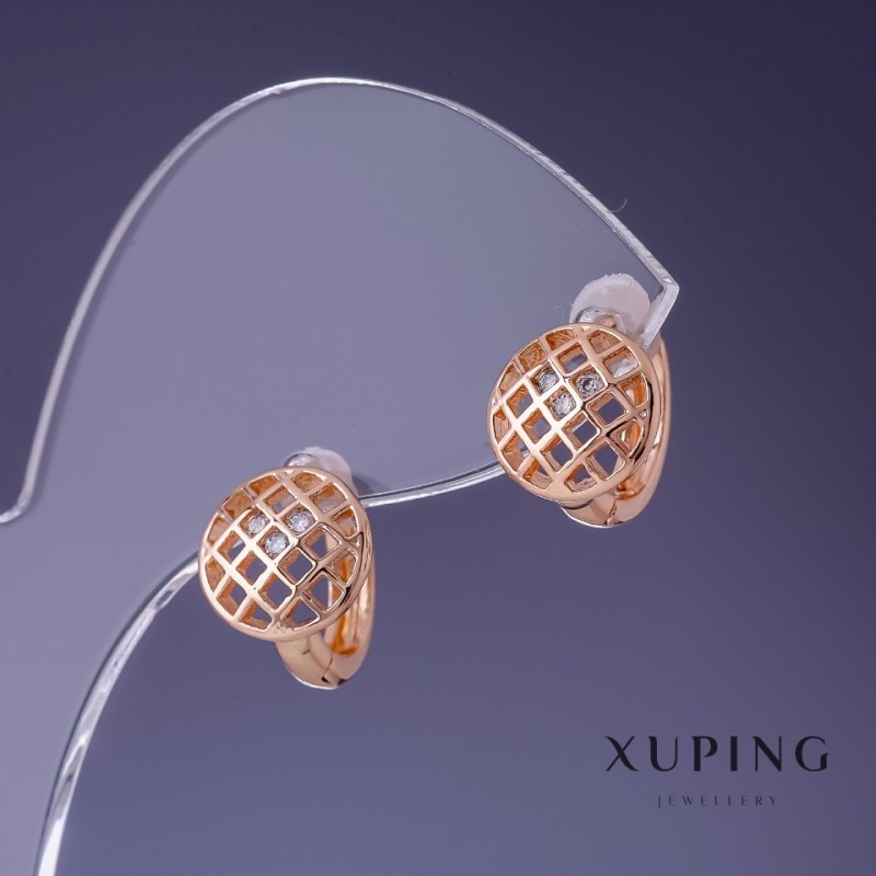 Kolczyki Xuping 10 mm pozłacane 18K