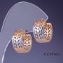 Kolczyki Xuping 12×3 mm z pozłoceniem 18K