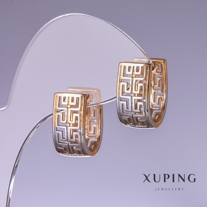 Kolczyki Xuping 17×9 mm «pozłocenie 18k i rodowanie»