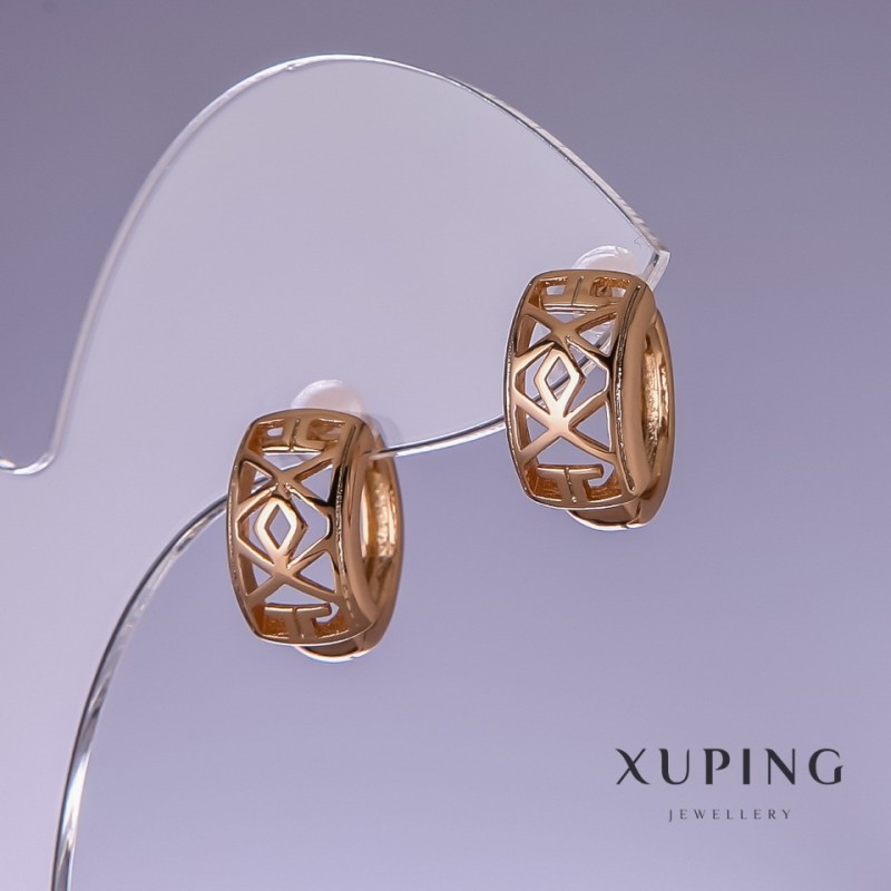 Kolczyki Xuping 15×8 mm «pozłacane 18K»