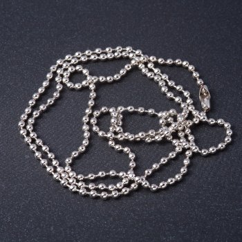 Cena za opakowanie /10 szt. Łańcuch żetonowy biżuteryjny, metal w kolorze srebra, długość 50 cm, średnica 2,5 mm