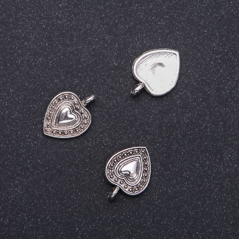 Zawieszka Serce, średnica 13 mm, długość 18 mm, opakowanie 15 szt. (+-)