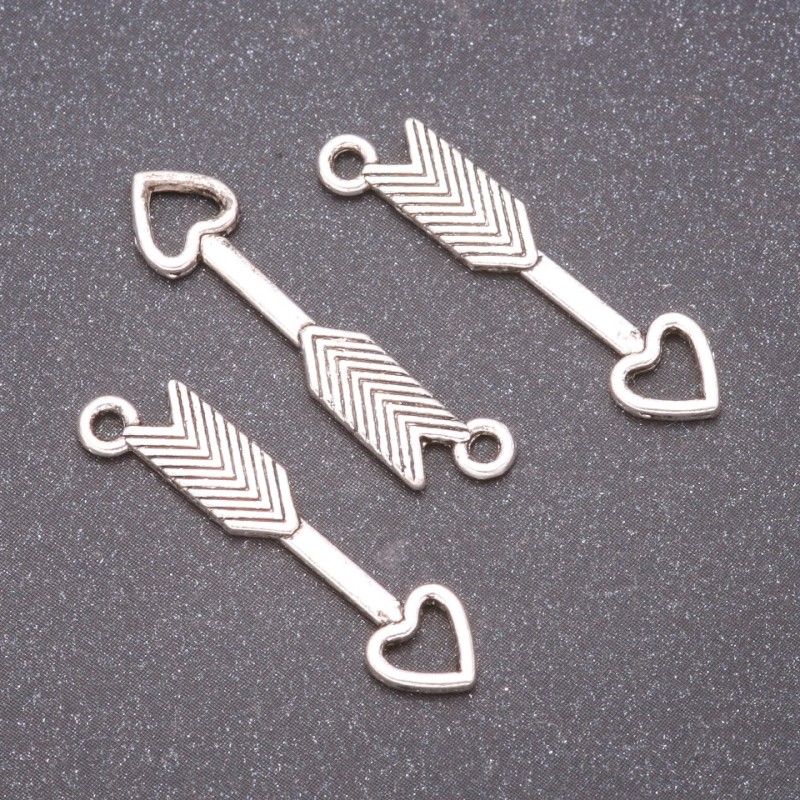 Zawieszka-konektor «Strzała», średnica 30×7 mm, średnica in-1, 7 mm fason. 20 g. ± 19 szt.