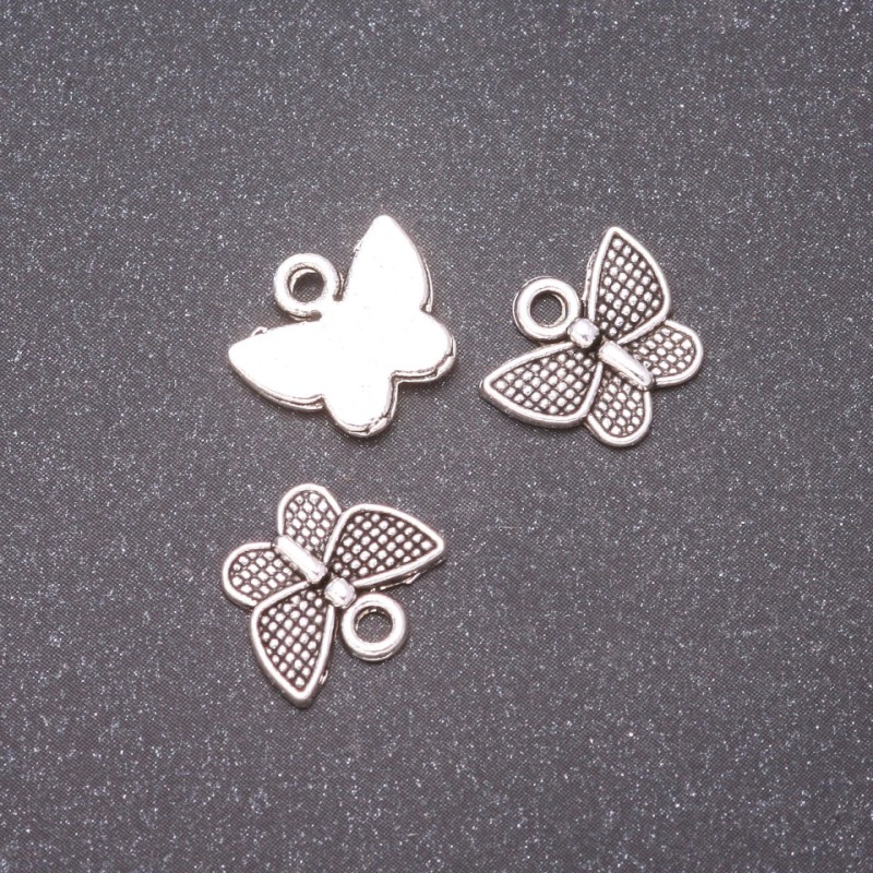 Zawieszka ozdobna Motyl, średnica 13×11 mm, otwór 1,7 mm, masa opakowania 20 g ± 32 szt.