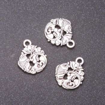 Zawieszka «Rybka» – okucie, średnica 14×17 mm, średnica 17 mm, masa 20 g ± 12 szt.